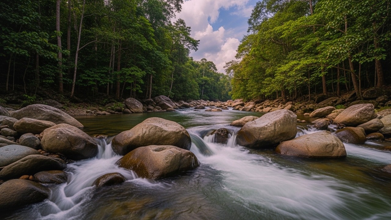 Natural River Sounds in the Forest – Deep Sleep Relaxation for Insomnia