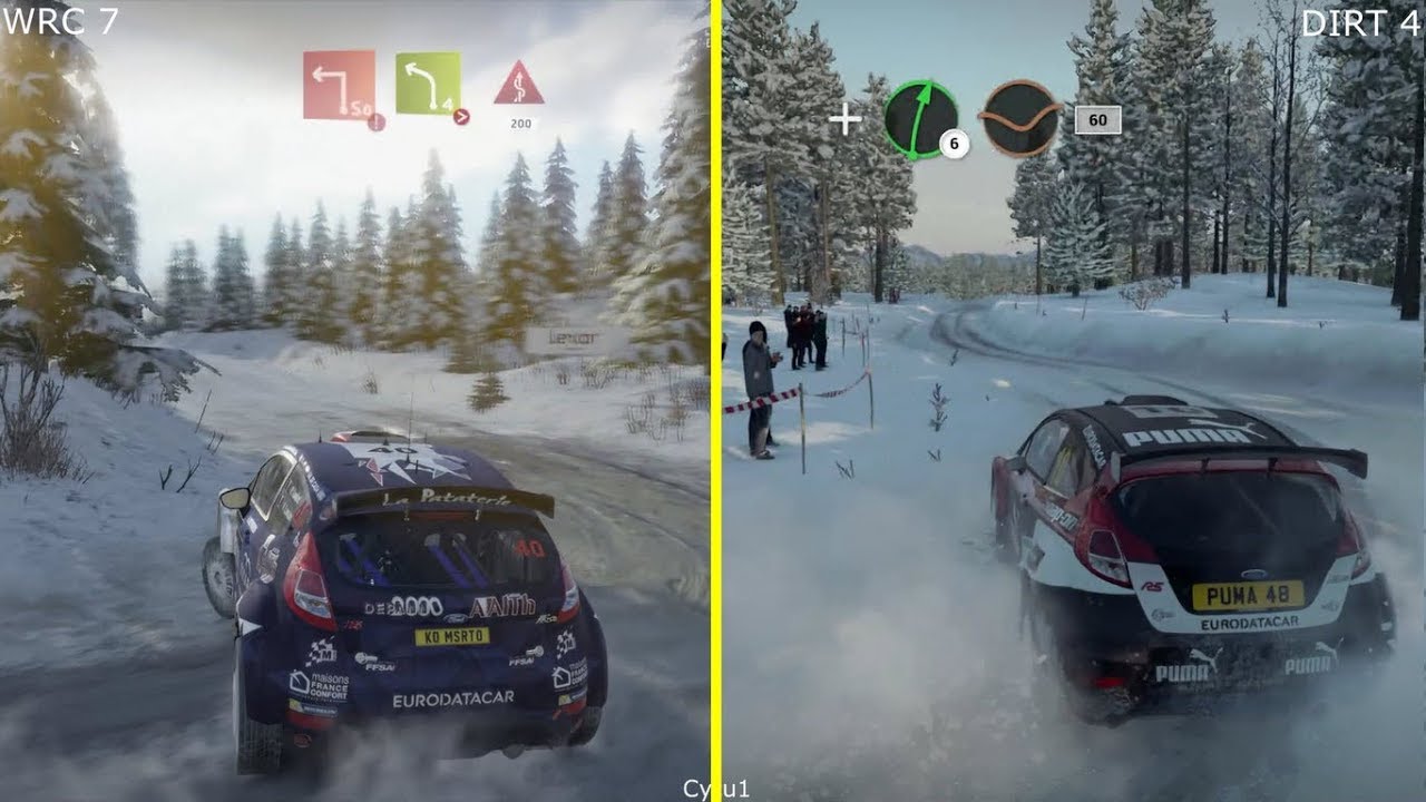 WRC 7 vs DiRT 4 PS4 Pro Graphics Comparison