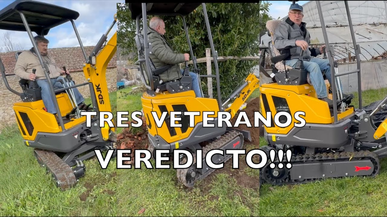 Tres expertos prueban mi mini excavadora china JKW16. Mira sus reacciones!