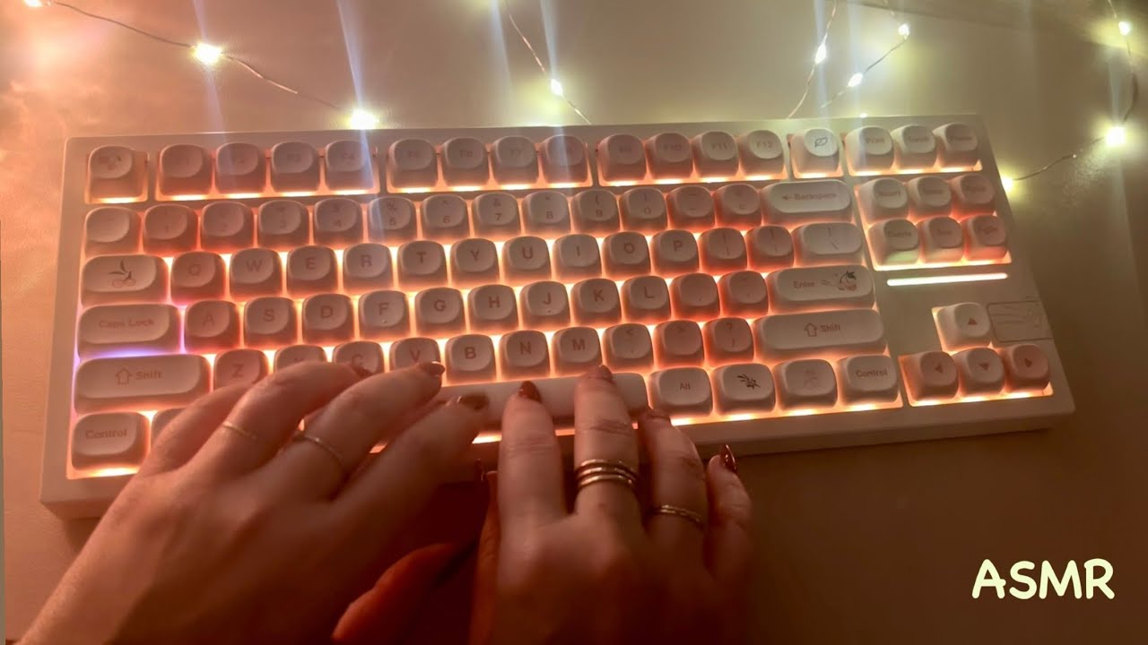 ASMR Mechanical Keyboard 💛 Creamy Typing & Tapping Sounds ✨ Relaxing Sleep Triggers