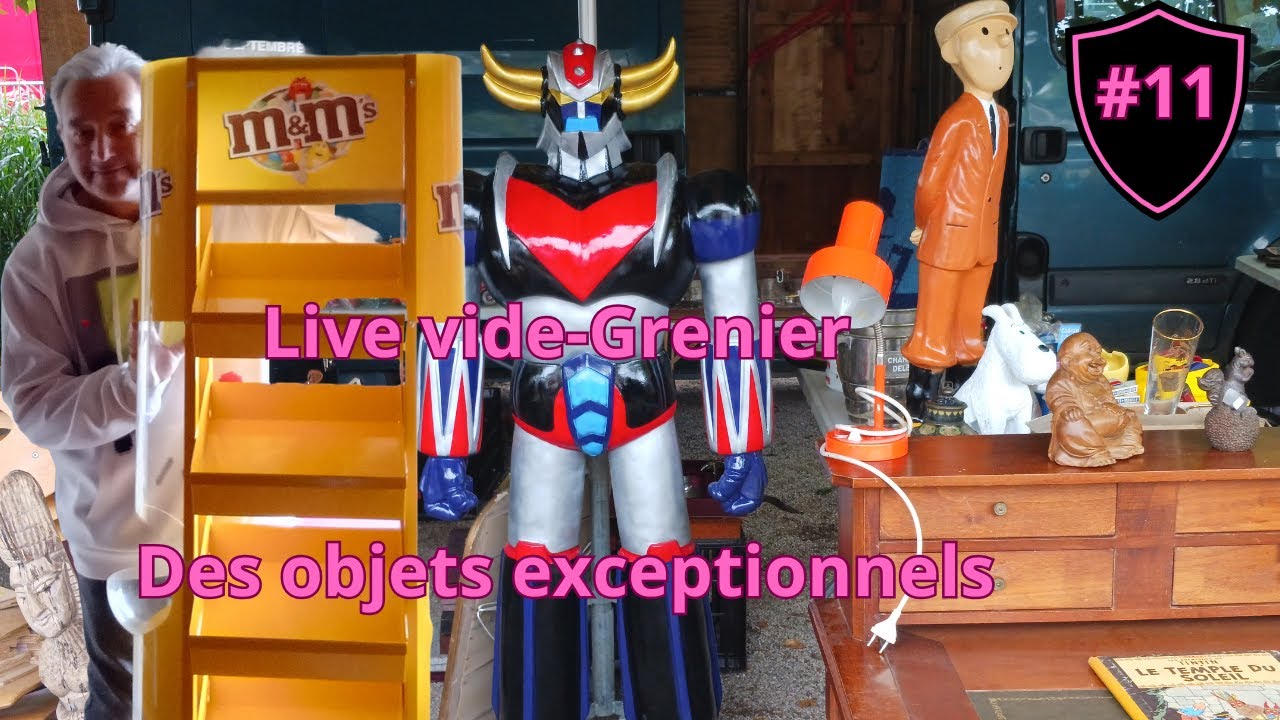 vide grenier live + compte-rendu de folie / des objets insolites et collectors ,