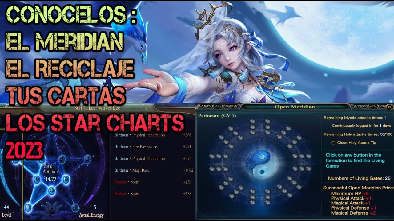 ❤️&zwj;🔥​​Perfect World International (PC) l 2023 Conoce Meridian y Cartas A-S l Star Chart l Reciclaje