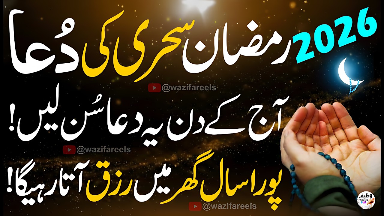 ‼️ RAMADAN 2026: Sehri ki ye DUA sun lain! 🌙 Pura Saal Rizq ki Barish Hogi 💰⛈️ InshaAllah! 🤲✨