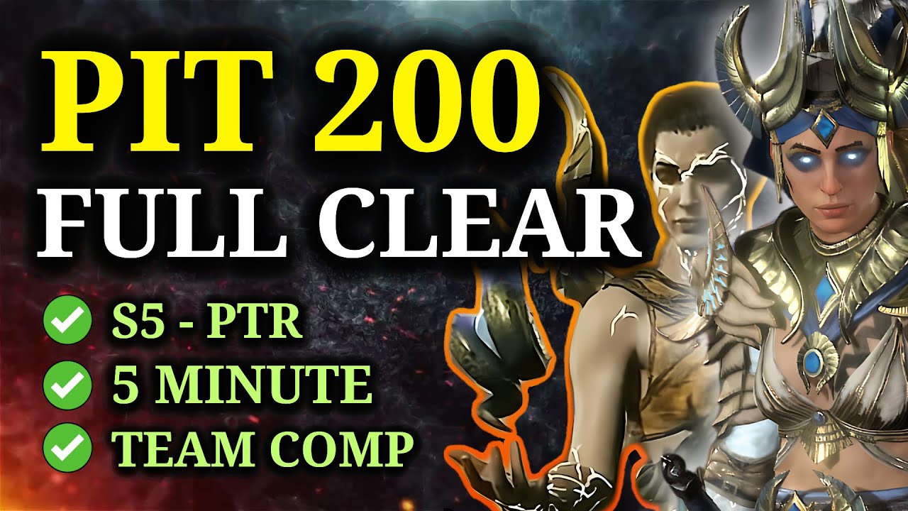 Rogue and Sorc Pit 200 Clear in 5 Min S5 PTR Build