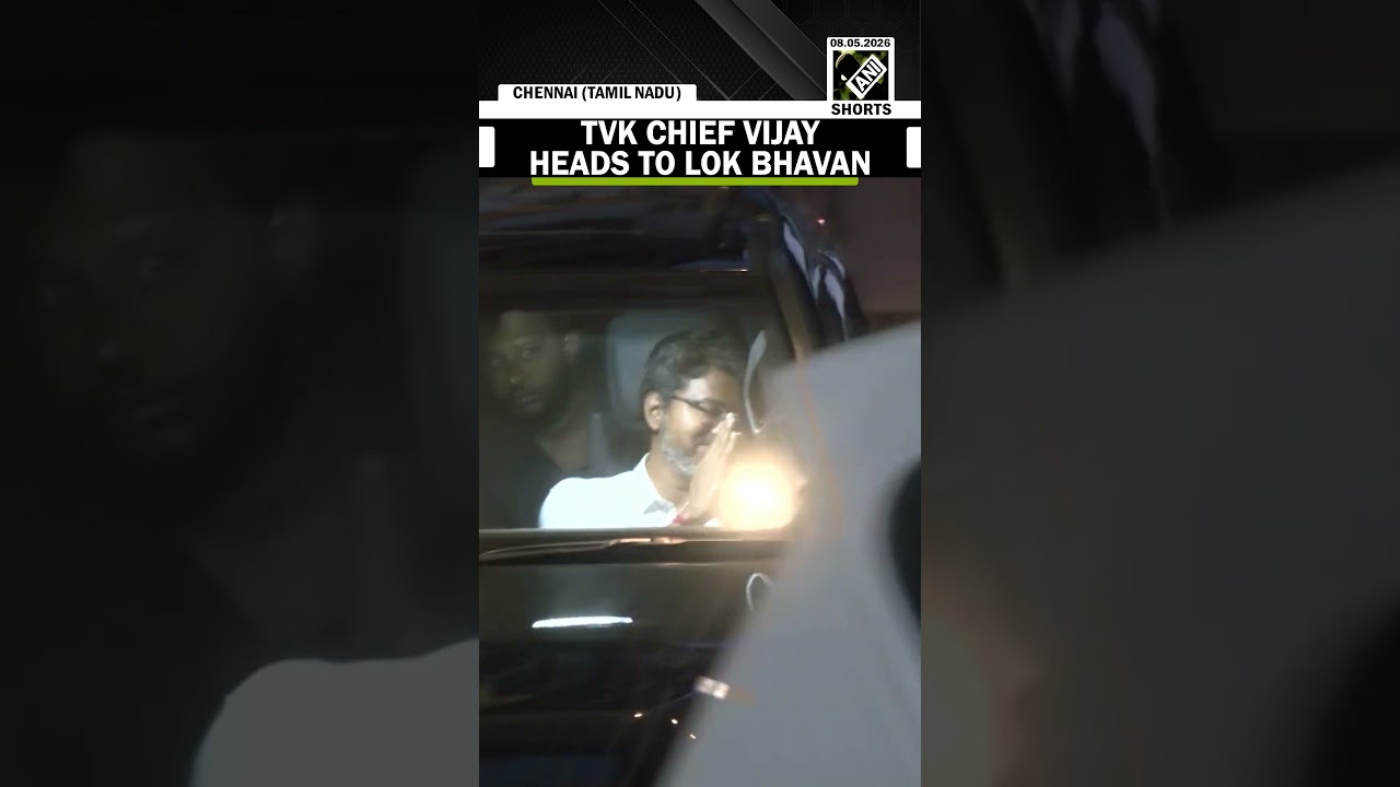 TVK Chief Vijay leaves from residence to meet governor at Lok Bhavan in chennai