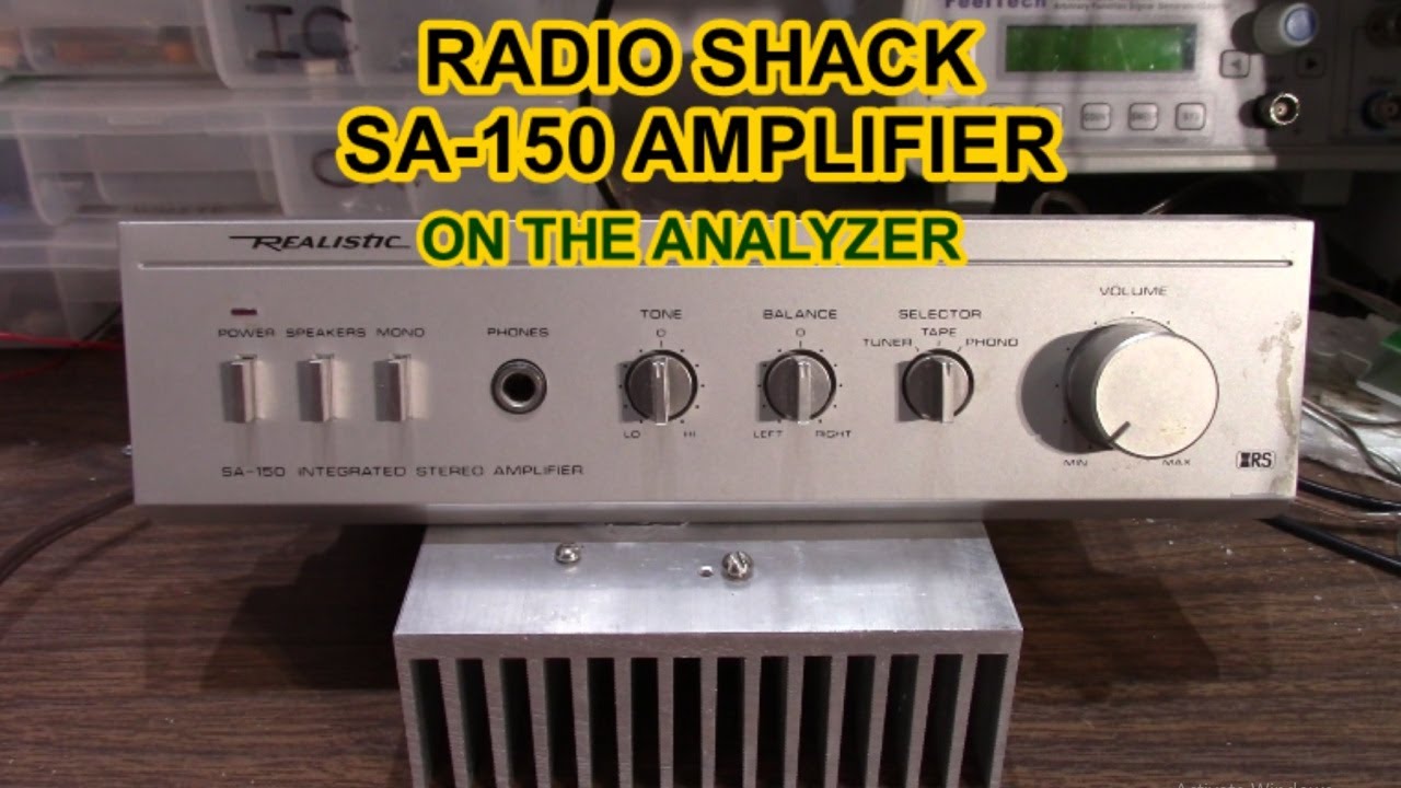 Realistic SA-150 amplifier tested on the audio analyzer