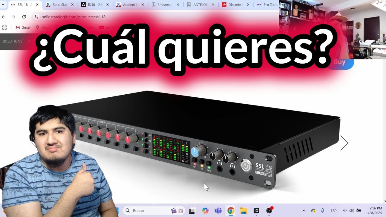 La GUERRA de INTERFACES DE 8 CANALES ID48 vs SSL18 vs CARBON vs Apollo X8P