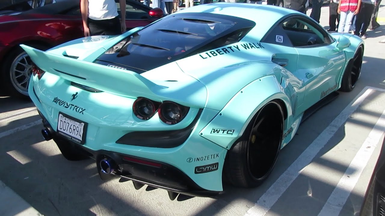 Tiffany Blue Liberty Walk Ferrari F8 (SEMA Show Car)
