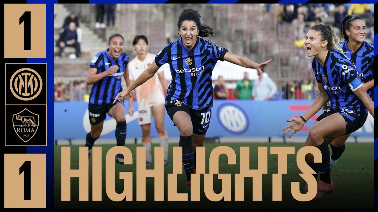 KARCHOUNI ALL'ULTIMO RESPIRO 💪🔥 INTER 1-1 ROMA | HIGHLIGHTS WOMEN 2024/25 ⚽⚫🔵