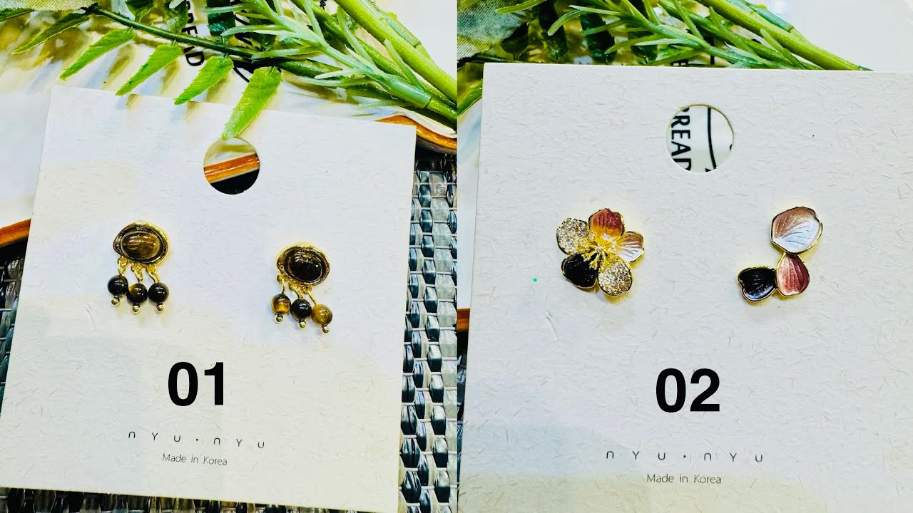 （第228集）韓國🇰🇷細細粒系列耳環01-02款，繼續開台優惠💥💥 開台優惠每對售價$4️⃣0️⃣數量有限😀如需落單或查詢請WhatsApp：91677026 ！可順豐或門店交收✅