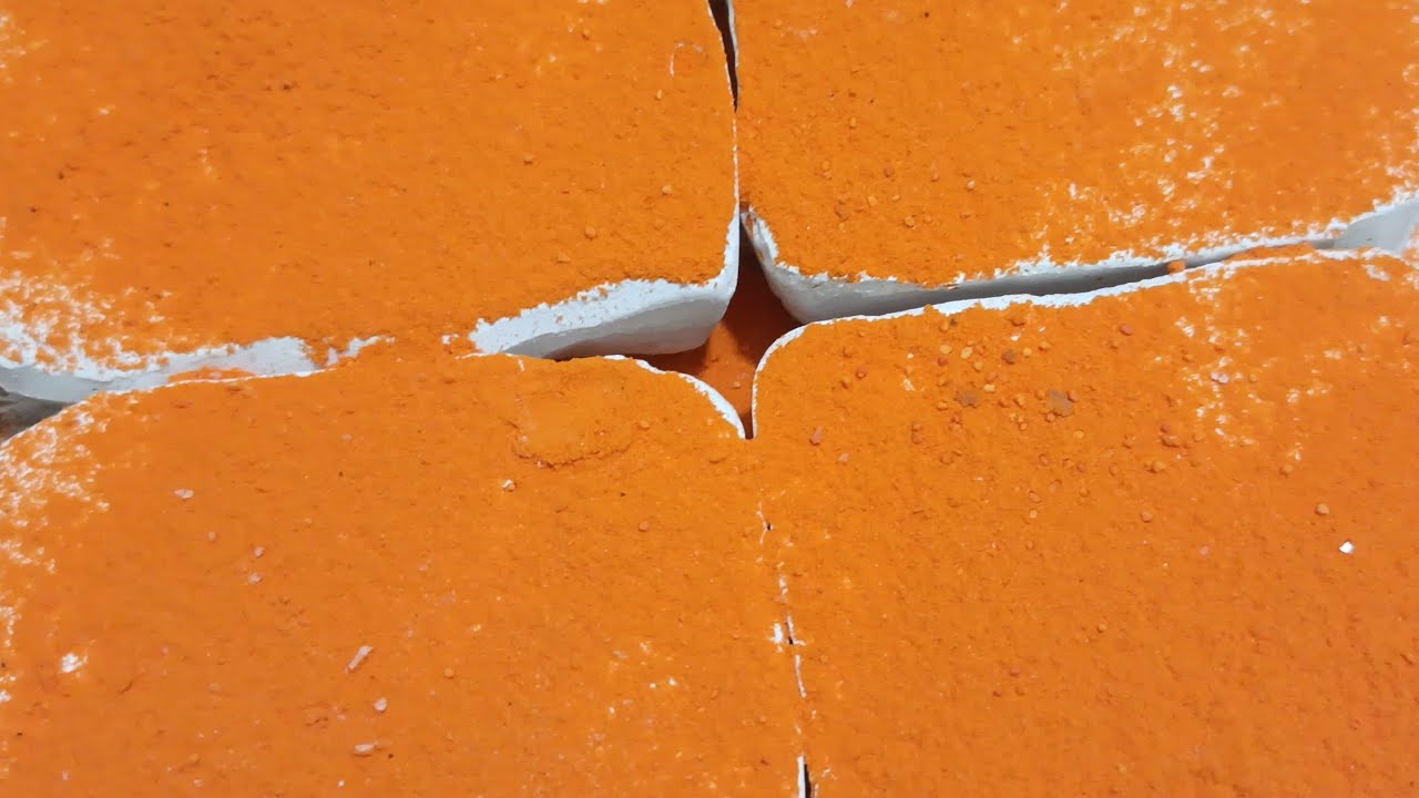 Gym Chalk ASMR| Bright Orange 🍊 Pigment Over Fresh Chalk|Oddly satisfying|ASMR #satisfying #asmr 
