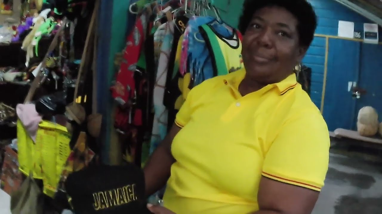 Bargaining at Montego Bay Craft Market, Jamaica