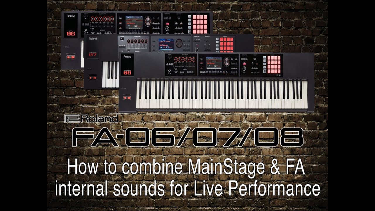Roland FA-06/07/08 - How to combine MainStage & FA  internal sounds for Live Performance