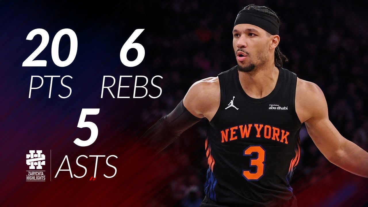 Josh Hart 20 pts 6 rebs 5 asts vs Blazers 25/26 season