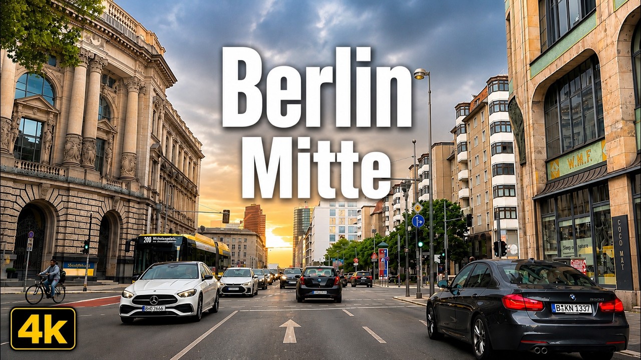 Berlin Summer City Drive 🚘 | Exploring Berlin Mitte in 4K