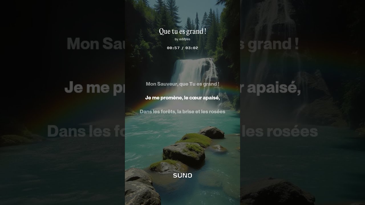 Que tu es grand #music #song #paroles #chanson #love #louangeetadoration #gospelmusic