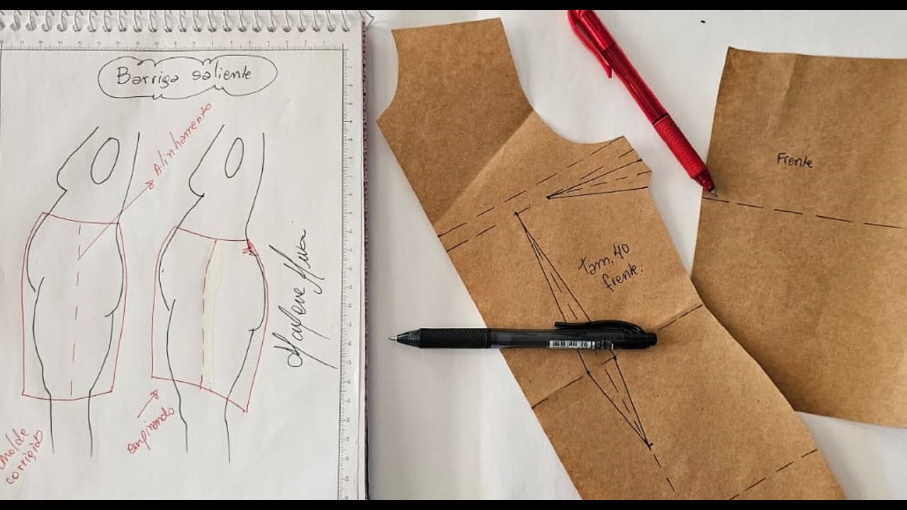 Diy - Correção de saia e vestido para barriga saliente - aula 421