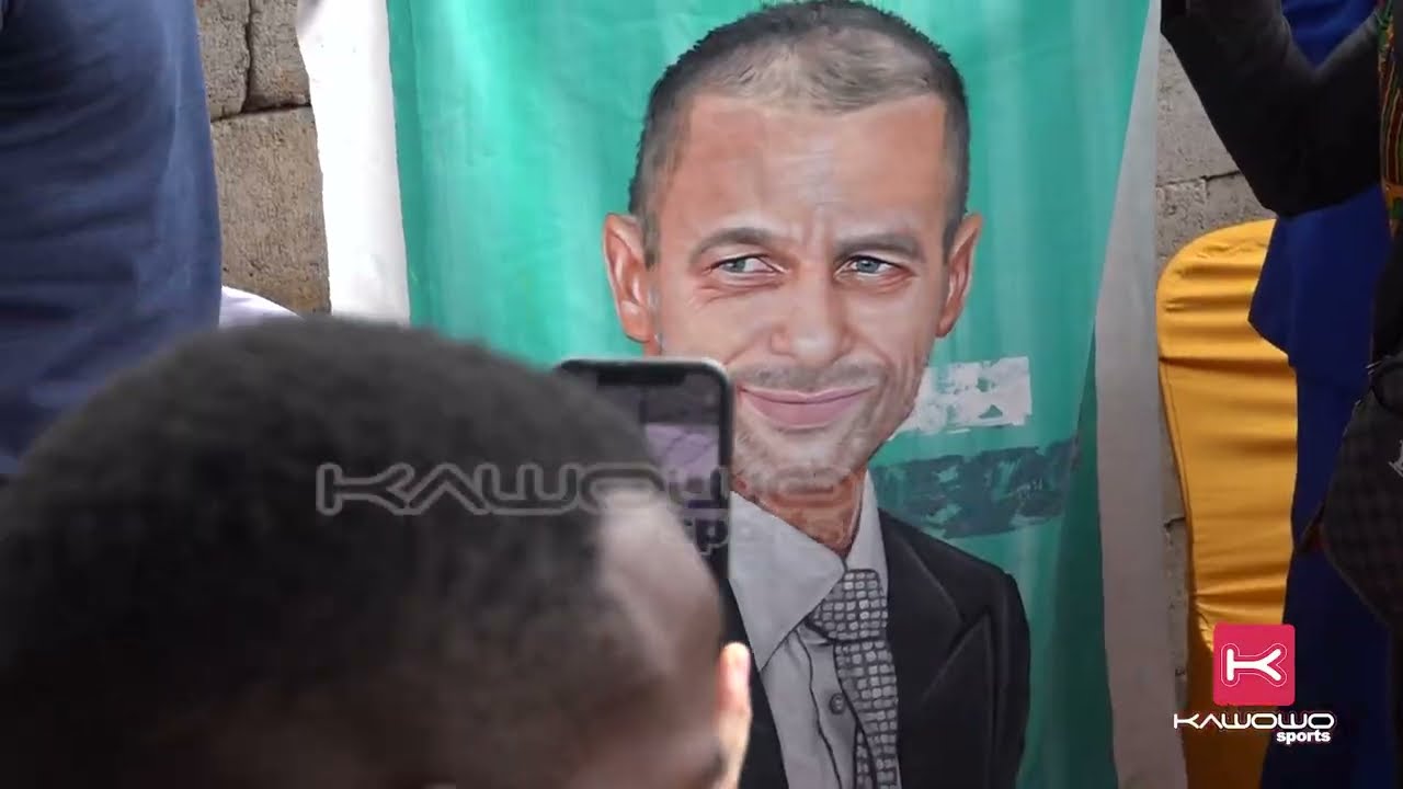 UEFA President Alexander Ceferin visits Acholi Quarters in Uganda.