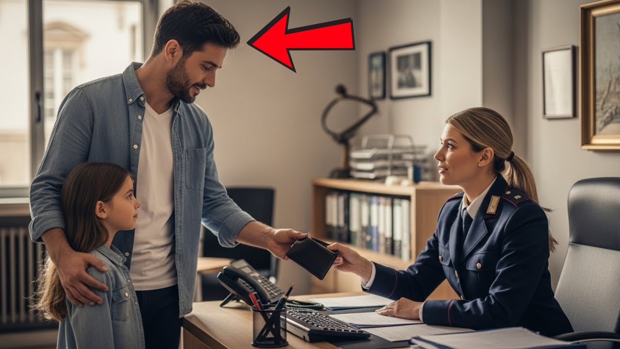 Papà single restituisce un portafoglio — il giorno dopo viene convocato dalla commissaria.