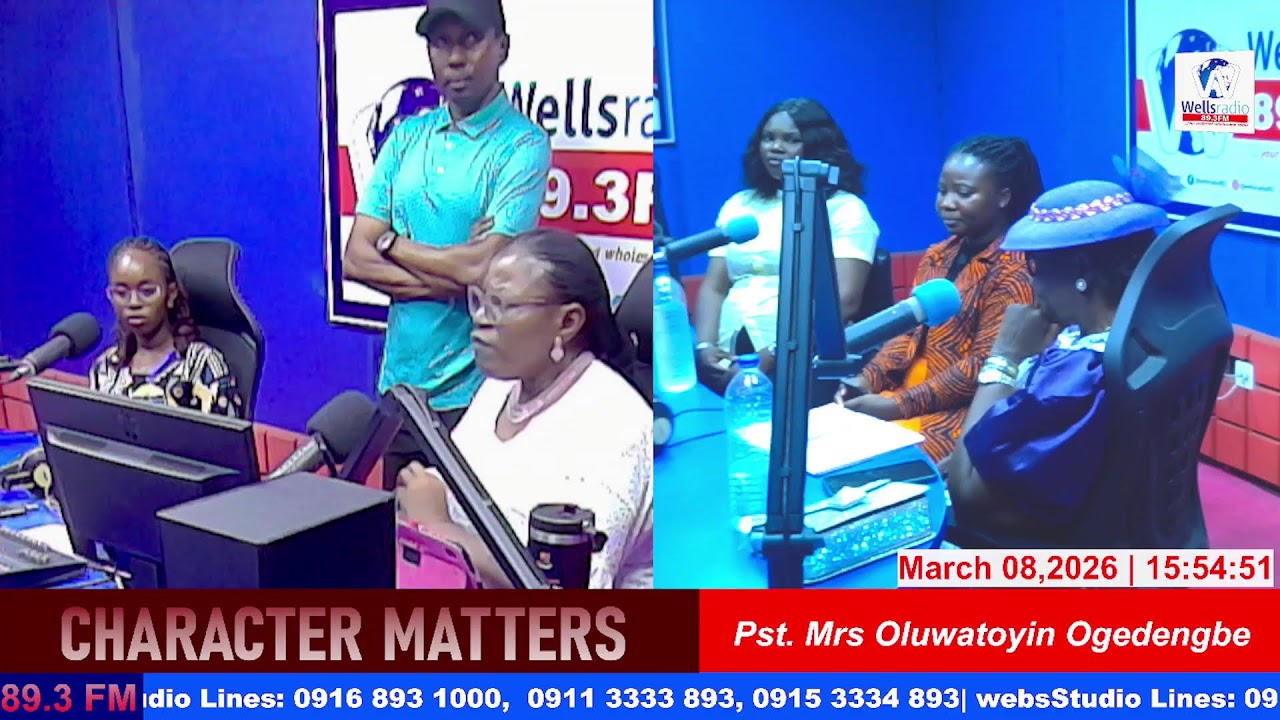 CHARACTER MATTERS with Pst. Mrs Oluwatoyin Ogedengbe