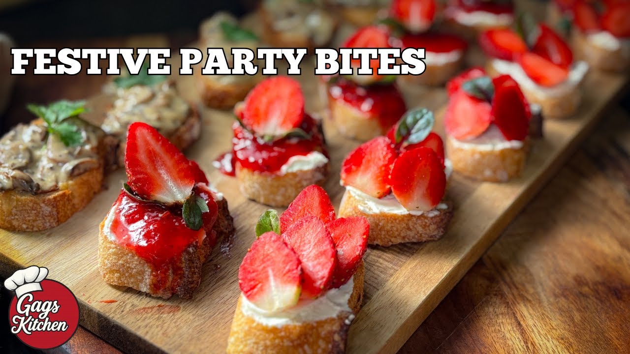 Christmas Special: 3 Fancy Sweet & Savoury Crostini | Easy Party Appetizers | Gags Kitchen