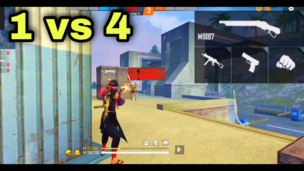 1 vs 4 op gameplay in clash squad rank full watch#subscribe please
