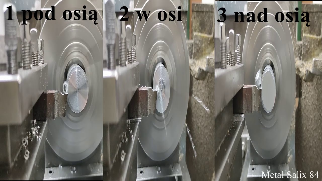 Czy  wierzchołek ostrza noża ma być na wysokości osi tokarki (wrzeciona) ?