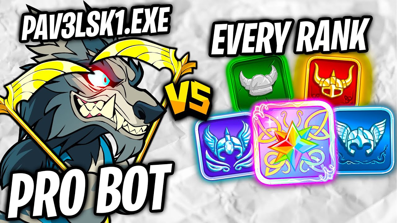 1 Pro Bot vs EVERY Rank in Brawlhalla, WHO CAN WIN?