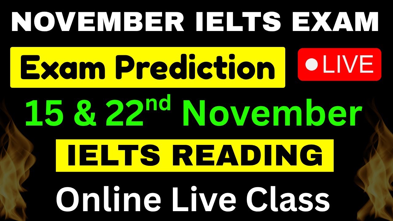 IELTS Reading Secrets Revealed + November Exam Predictions | Live class #ielts2025 #ieltsprediction 
