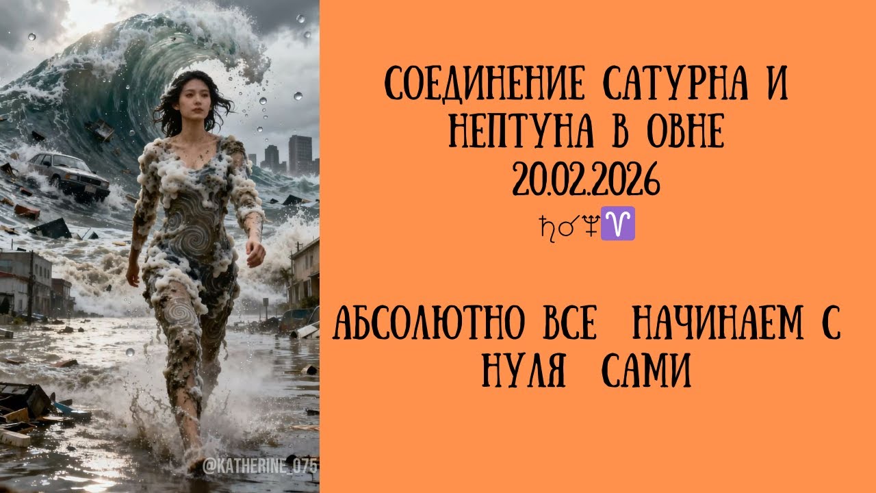 Соединение Сатурна С Нептуном ♄☌♆♈  20 февраля 2026 ВСЕ с нуля сами