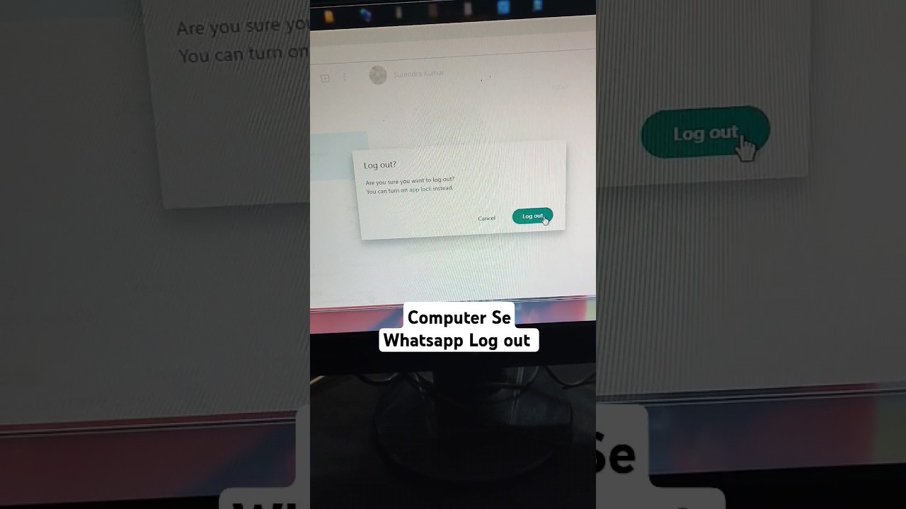 computer se whatsapp ko logout kaise kare #whatsapp #computer #techsupportsk