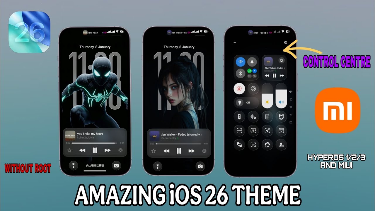 AMAZING iOS  26 THEME WITHOUT ROOT 🚫 XIAOMI GLOBAL 
