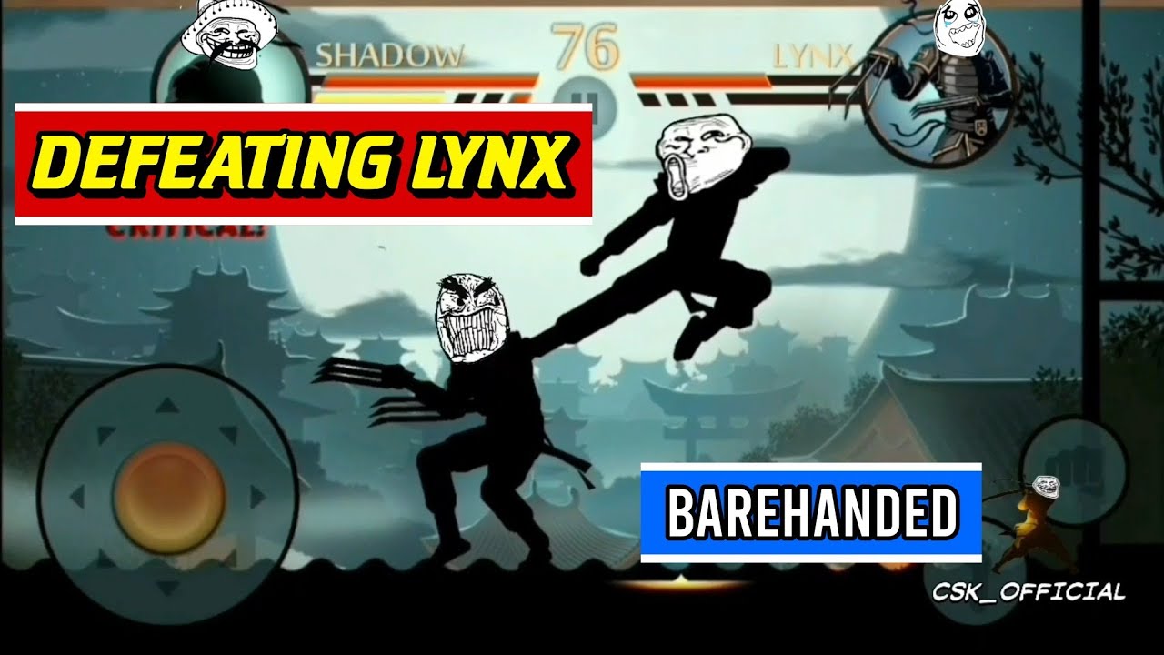 Defeating Lynx Barehanded | CSK OFFICIAL | Shadow Fight 2