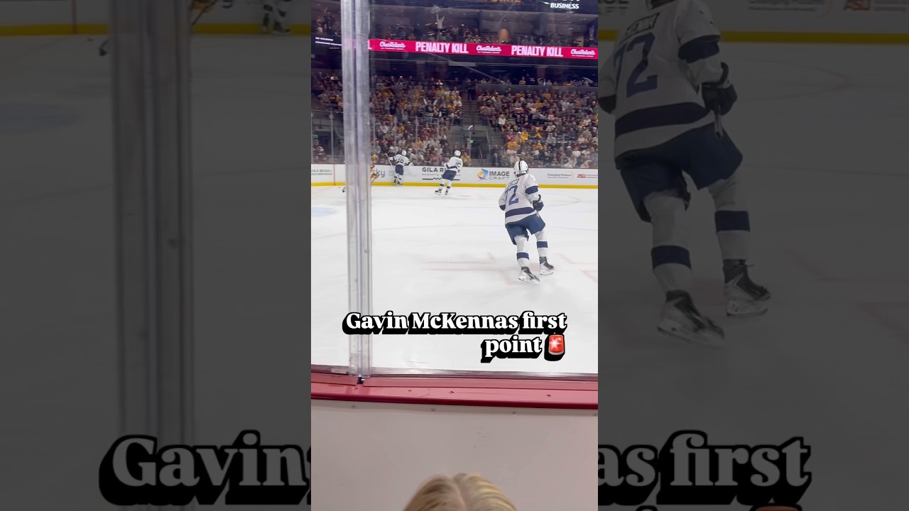 Gavin McKenna (17) makes HISTORY with his first point at Penn State 🏒🔥 #CollegeHockey