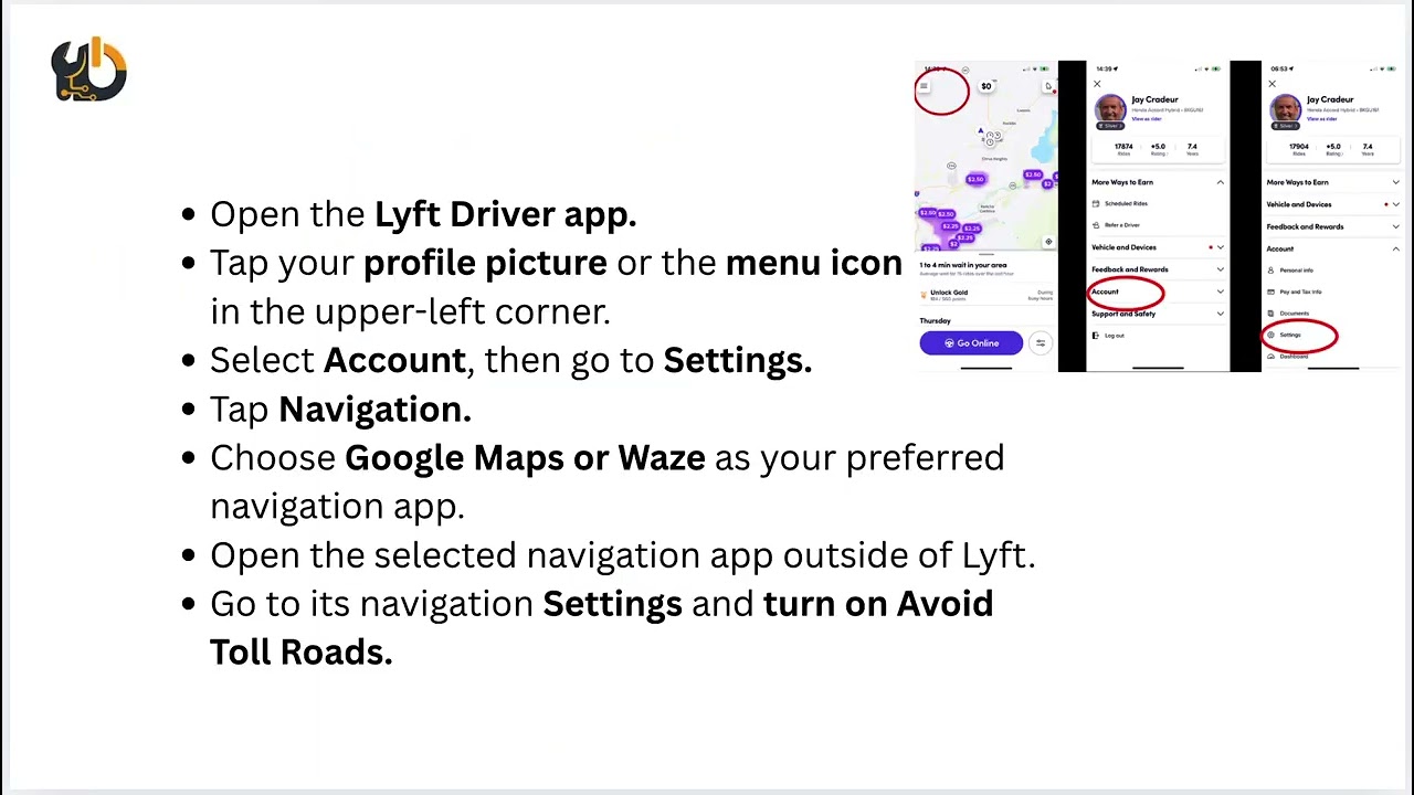 How To Avoid Tolls on the Lyft Driver App &ndash; Navigation Settings & Route Preferences