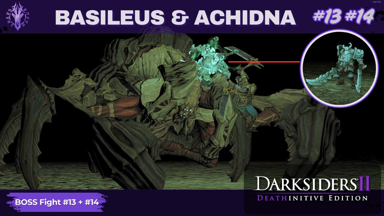 Darksiders 2 – Basileus & Achidna Boss Fight #13–14 (Psychameron) | Deathinitive