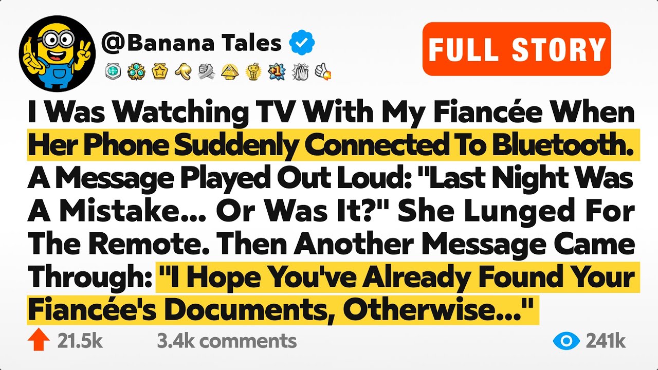 I Was Watching TV With My Fiancée When Her Phone Suddenly Connected To Bluetooth. A Message…