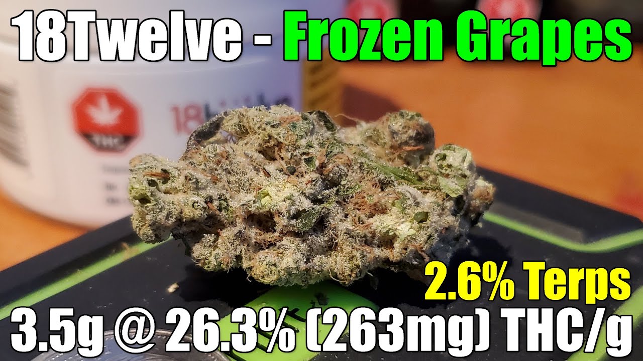18Twelve - Frozen Grapes - Unboxing Review - 26.3% (263mg) THC/g | 2.6% Terps (+Extreme Closeups)