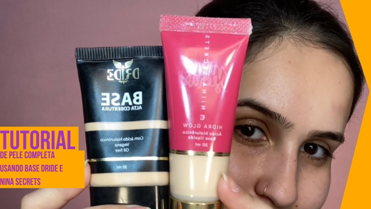 TUTORIAL DE PELE PROFISSIONAL COMPLETO USANDO BASE DRIDE E NINA SECRETS