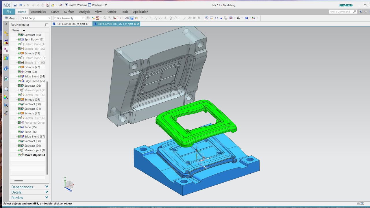 #nx12  MOLD #CORE CAVITY