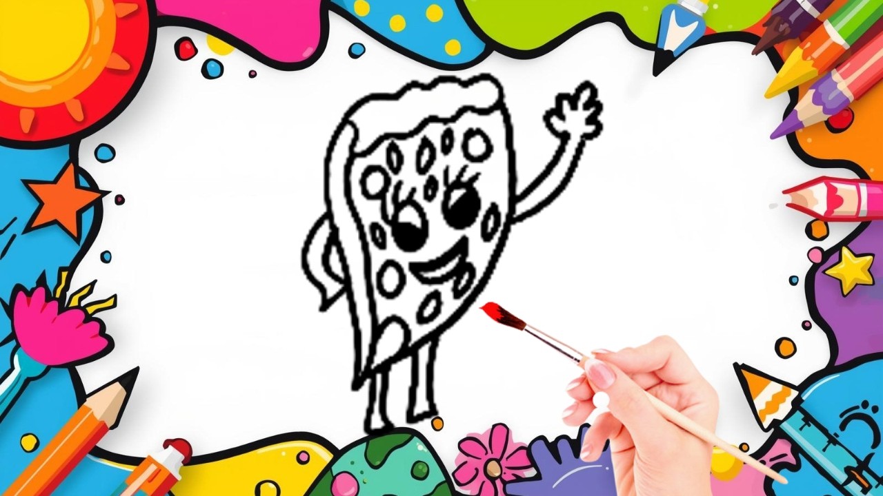 How To Draw cute Spongebob Drawing, Painting & Coloring For Kids and Toddlers_🌈🎨 🐋