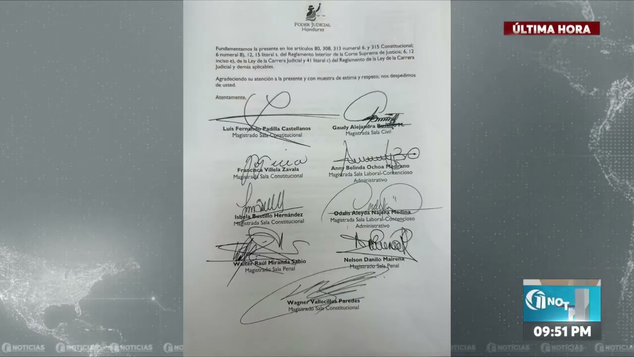 #OnceNoticias🟡| ¿Se avecina un golpe técnico para la presidenta de la CSJ, Rebeca Ráquel Obando?