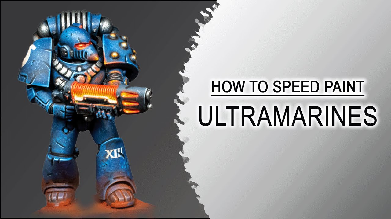 Speed Painting Ultramarines &ndash; Easy Blue Armor + Grimdark Battle Damage - Armor Chipping