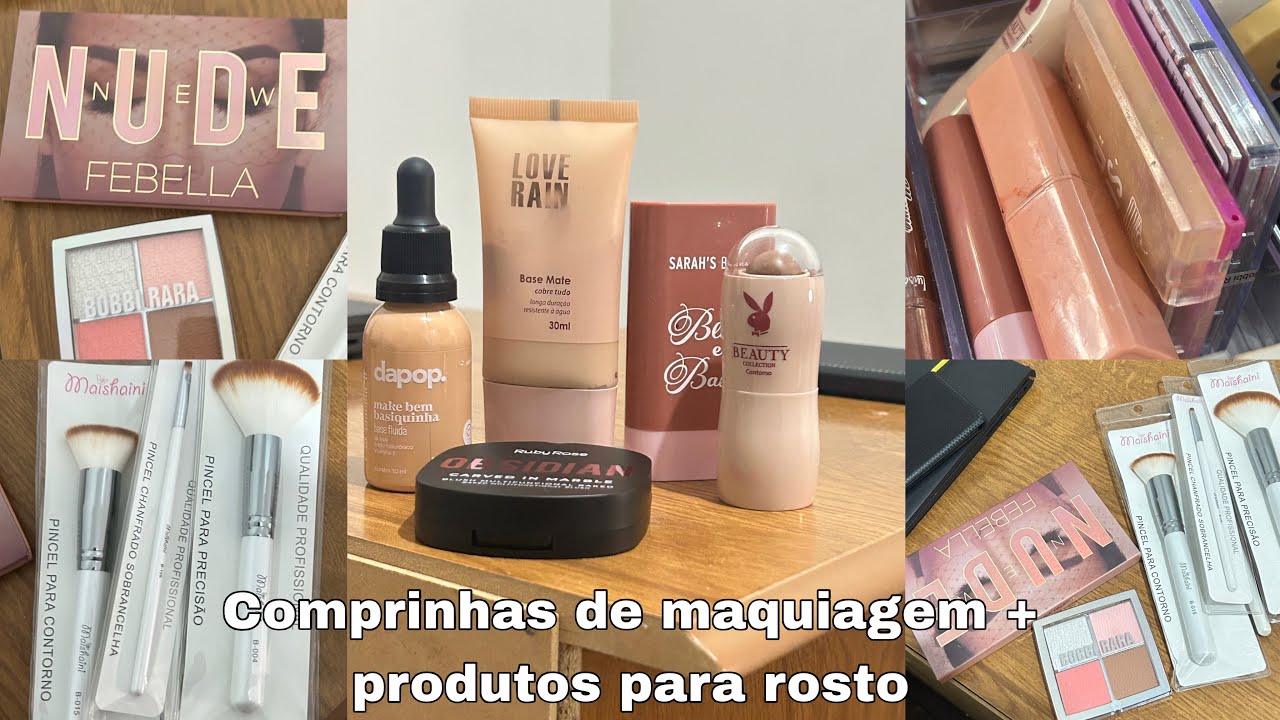 Comprinhas de maquiagem+produtos para rosto 