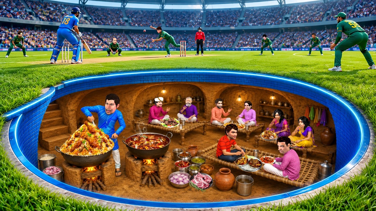 Dhaba Under Cricket Ground Biryani Cooking Underground Restaurant Comedy Hindi Kahani Moral Stories