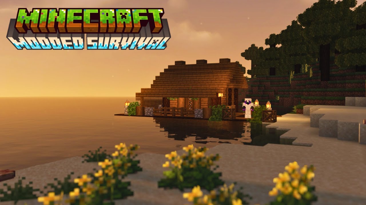 Building a Beautiful Beach House | Minecraft Modded Survival