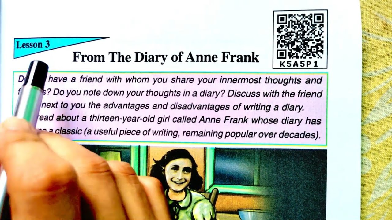 Lesson 3 - From The Diary📓 of Anne Frank 🧑‍💼 | English reading practice| Class 7 Text Book - Sunbeam