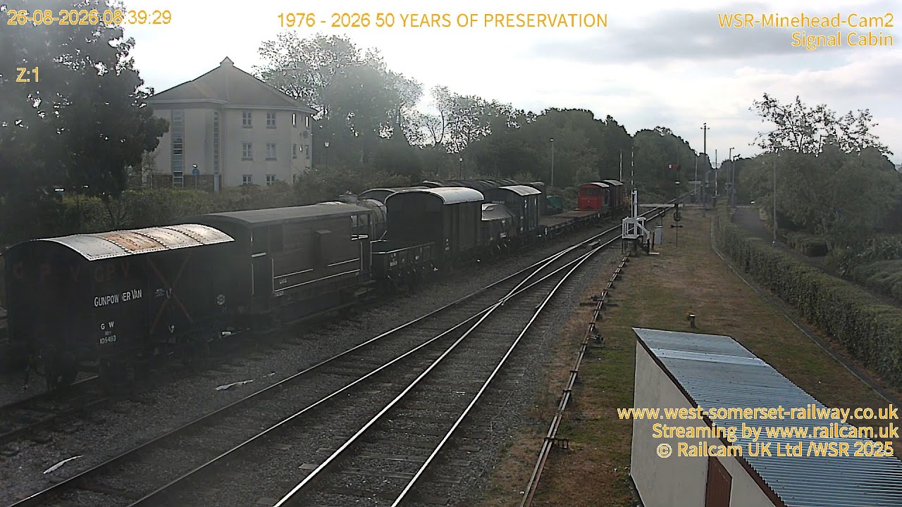 WSR - Minehead, Seaward Crossing, West Somerset Railway, Somerset UK | Railcam Live1