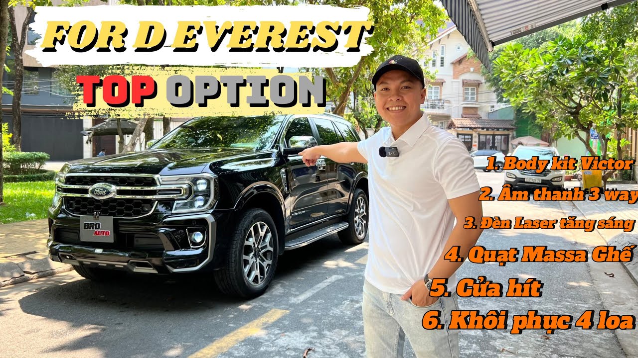Phụ Kiện Ford Everest 2024 Chính Hãng | Độ Body Kit Victor | Cửa Hít | Âm Thanh 3Way siêu hay