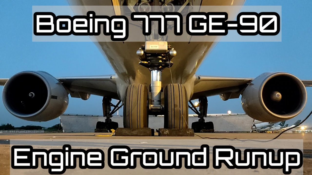 Boeing 777 GE-90 engine ground runup #aviationmaintenance #aircraftmechanic #powerplant
